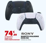 Manette DualSense pour PS5 - Sony - Hyper U à Rambouillet Manette DualSense pour PS5 - Sony en promo chez Hyper U Rambouillet à 74,99 €