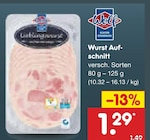 Aktuelles Wurst Aufschnitt Angebot bei Netto Marken-Discount in Recklinghausen ab 1,29 €