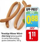 Knackige Wiener Würstchen lang Angebote bei EDEKA Reutlingen für 0,88 €