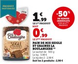 Pain de mie seigle et graines - La Boulangère en promo chez U Express Houilles à 0,99 €