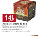 Allume-feu laine de bois - LaMaison.fr à Alès Allume-feu laine de bois en promo chez LaMaison.fr Alès à 14,90 €