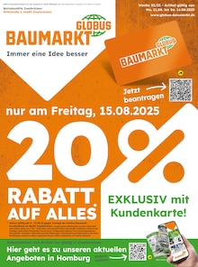 Aktueller Globus-Baumarkt Prospekt "Immer eine Idee besser" Seite 1 von 5 Seiten für Zweibrücken