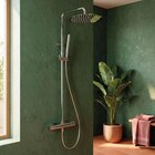 Colonne de douche thermostatique avec pommeau + douchette 1 jet + flexible, chromée, Essebagno Lollipop - Essebagno en promo chez Castorama Colonne de douche thermostatique avec pommeau + douchette 1 jet + flexible, chromée, Essebagno Lollipop - Essebagno dans le catalogue Castorama