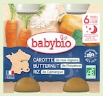 Pot Bonne Nuit Carotte des Landes Butternut Riz de Camargue Bio - BABYBIO - Intermarché Hyper Pot Bonne Nuit Carotte des Landes Butternut Riz de Camargue Bio - BABYBIO à 0,82 € dans le catalogue Intermarché Hyper