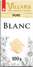 Tablette de chocolat blanc pur - VILLARS à 1,68 € dans le catalogue Intermarché Hyper