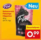 Katzensnack Fleischige Häppchen Angebote von Finé bei Netto Marken-Discount Warendorf für 0,99 €