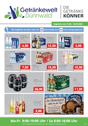 Bier im Getränkewelt Dünnwald Prospekt in Leverkusen Aktueller Getränkewelt Dünnwald Prospekt mit Bier, "DIE GETRÄNKEKÖNNER", Seite 1