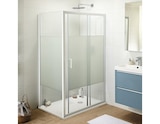 Porte de douche coulissante 2 volets "Onega" l. 120 cm en verre aspect dépoli - Cooke and Lewis en promo chez Brico Dépôt Auxerre à 169,00 €