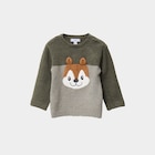 Pull col rond manches longues vert kaki bébé garçon à 9,09 € dans le catalogue La Halle