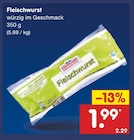 Fleischwurst bei Netto Marken-Discount im Menden Prospekt für 1,99 €