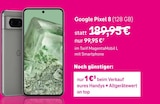 Google Pixel 8 (128 GB) bei Telekom Shop im Kitzingen Prospekt für 99,95 €