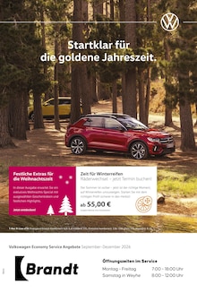 Volkswagen Stuhr Prospekt der aktuellen Woche, gültig von 01.09.2026 bis 31.12.2026 Aktueller Volkswagen Stuhr Prospekt "Herbst im Kopf. Sicherheit im Auto." mit 1 Seite