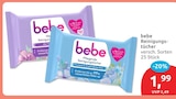 Milde Reinigungstücher von bebe für 1,99 € bei budni im Angebot Milde Reinigungstücher von bebe im aktuellen budni Prospekt