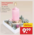 Adventsgesteck auf Holz im Angebot bei Netto Marken-Discount in Backnang Adventsgesteck auf Holz Angebote bei Netto Marken-Discount Backnang für 9,99 €
