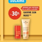 -30% sur la gamme Sun NUXE - NUXE en promo chez E.Leclerc -30% sur la gamme Sun NUXE - NUXE dans le catalogue E.Leclerc