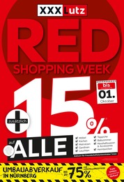 XXXLutz Möbelhäuser Prospekt für Roth mit 22 Seiten XXXLutz Möbelhäuser Prospekt für Roth: RED SHOPPING WEEK, 22 Seiten, 26.09.2022 - 02.10.2022
