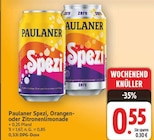 Spezi, Orangen- oder Zitronenlimonade von Paulaner im aktuellen E center Prospekt