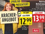 BellaCrema ganze Bohnen im Angebot bei EDEKA in Melle BellaCrema ganze Bohnen Angebote von Melitta bei EDEKA Melle für 12,99 €