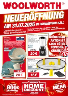 Woolworth Prospekt NEUERÖFFNUNG IN SCHWÄBISCH HALL mit 8 Seiten
