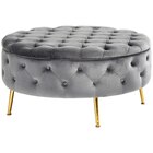 HOCKER Samt Grau, Goldfarben im Angebot bei XXXLutz in Aachen HOCKER Samt Grau, Goldfarben Angebote von Xora bei XXXLutz Aachen für 129,00 €
