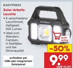 Solar-Arbeits-Leuchte von EASYmaxx für 9,99 € bei Netto Marken-Discount im Angebot Solar-Arbeits-Leuchte von EASYmaxx im aktuellen Netto Marken-Discount Prospekt