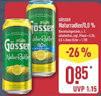 Naturradler/0,0 % von Gösser für 0,85 € bei ALDI Nord im Angebot Naturradler/0,0 % von Gösser im aktuellen ALDI Nord Prospekt