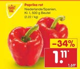Paprika rot im aktuellen Prospekt bei Netto Marken-Discount in Oberreichenbach