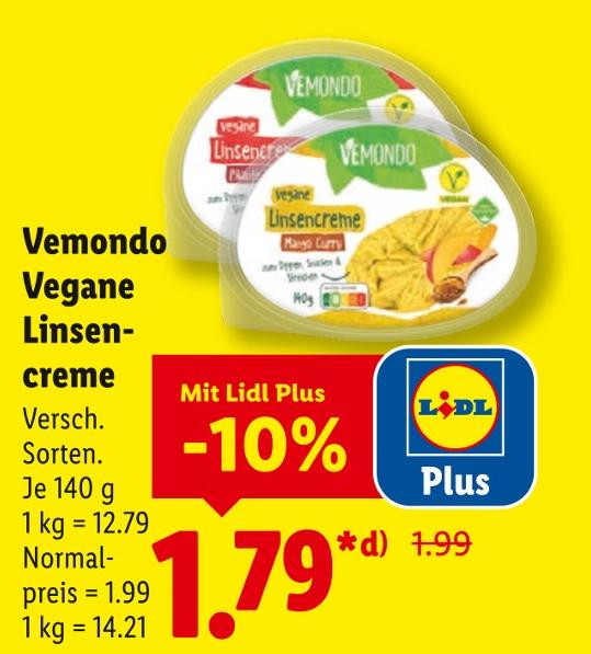 Vegane Linsencreme