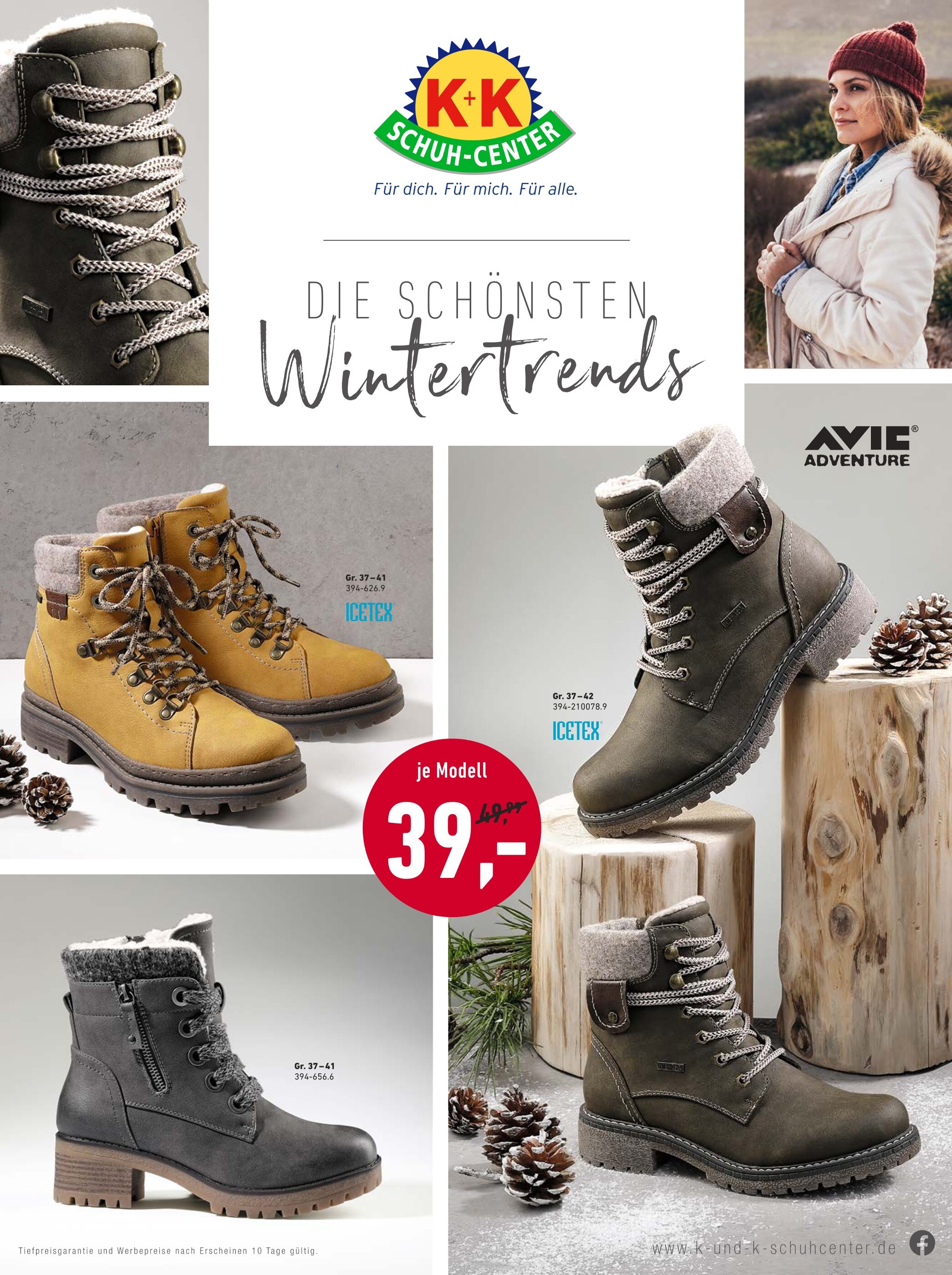 K+K Schuh-Center Prospekt für Homberg mit 10 Seiten K+K Schuh-Center Prospekt für Homberg: "Die schönsten Wintertrends!", 10 Seiten, 04.12.2021 - 11.12.2021