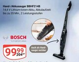 Aktuelle Staubsauger Angebote bei GLOBUS in Bochum Aktuelles Hand-/Akkusauger BBHF214B Angebot bei GLOBUS in Bochum ab 99,99 €