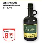 Reines Kürbiskernöl im Angebot bei GLOBUS in Erlangen Reines Kürbiskernöl Angebote von Esterer Ölmühle bei GLOBUS Erlangen für 8,99 €