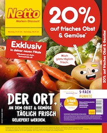 Netto Marken-Discount Prospekt für Offenbach: "20% auf frisches Obst & Gemüse", 4 Seiten, 01.07.2024 - 06.07.2024