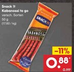 Aktuelle Mettwurst Angebote bei Netto Marken-Discount in Stuttgart Aktuelles Kabanossi to go Angebot bei Netto Marken-Discount in Stuttgart ab 0,88 €