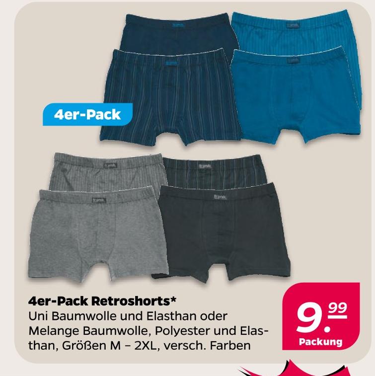 4er-Pack Retroshorts