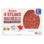 Promo 4 Steaks Hachés Pur Bœuf Façon Bouchère Auchan à 6,95 € dans le catalogue Auchan Hypermarché à Nanterre