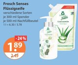 Senses Flüssigseife von Frosch im aktuellen V-Markt Prospekt für 1,89 €