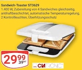 Aktuelle Toaster Angebote bei GLOBUS in Oberhausen Aktuelles Sandwich-Toaster ST3629 Angebot bei GLOBUS in Oberhausen ab 29,99 €
