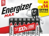 Piles alcalines max AA/LR06 - Energizer en promo chez Carrefour Metz à 6,99 €