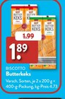 Butterkeks im ALDI SÜD Prospekt Butterkeks von Biscotto im aktuellen ALDI SÜD Prospekt für 1,89 €