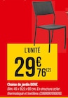 Bricorama Feytiat - Promo Chaise de jardin Dove Promo Chaise de jardin Dove à 29,76 € dans le catalogue Bricorama à Feytiat