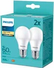 2 ampoules LED E27 806 lumens, blanc chaud, 60 W Lighting - PHILIPS dans le catalogue Castorama