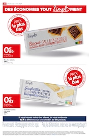 Promos Biscuit dans le catalogue "Prix le plus bas" de Carrefour Market à la page 22