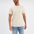 T-shirt manches courtes ecru homme en promo chez La Halle T-shirt manches courtes ecru homme dans le catalogue La Halle