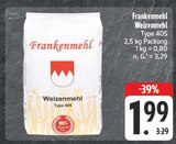 Weizenmehl Type 405 im Angebot bei E center in Nürnberg Weizenmehl Type 405 Angebote von Frankenmehl bei E center Nürnberg für 1,99 €