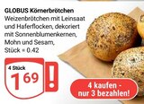 Aktuelle Wecker Angebote bei GLOBUS in Ludwigshafen (Rhein) Aktuelles Körnerbrötchen Angebot bei GLOBUS in Ludwigshafen (Rhein) ab 1,69 €