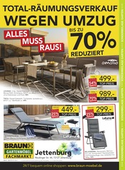 BRAUN Möbel-Center Möbel & Einrichtung Prospekt der aktuellen Woche mit 4 Seiten, gültig von 30.07.2025 bis 26.08.2025, in Gärtringen und Umgebung Aktueller BRAUN Möbel-Center Möbel & Einrichtung Prospekt in Gärtringen und Umgebung, "Alles muss raus" mit 4 Seiten, 30.07.2025 - 26.08.2025