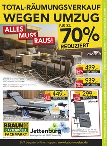 BRAUN Möbel-Center Prospekt Alles muss raus mit 4 Seiten