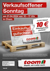 Aktueller toom Baumarkt Baumarkt Prospekt in Konzell und Umgebung, "Verkaufsoffener Sonntag" mit 1 Seite, 21.04.2024 - 21.04.2024