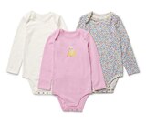 3 Baby-Bodys mit Mitwachsfunktion, rosa Angebote bei Tchibo im Supermarkt Filderstadt für 9,99 €