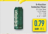 Feinherbes Pilsner im diska Prospekt Feinherbes Pilsner von Ur-Krostitzer im aktuellen diska Prospekt für 0,79 €